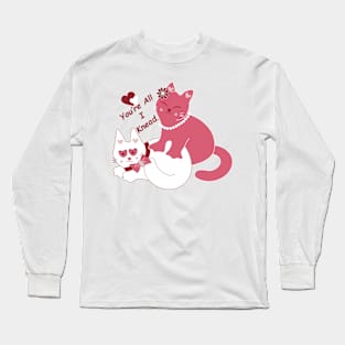 Purrfect Valentine Cats Long Sleeve T-Shirt